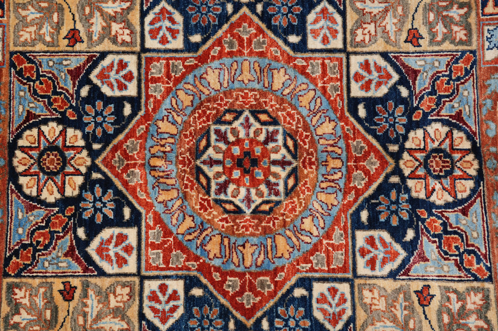 5 x 6.9  Quality Mamlook Handmade Afghanistan Rug Multi Colors #PIX-29308