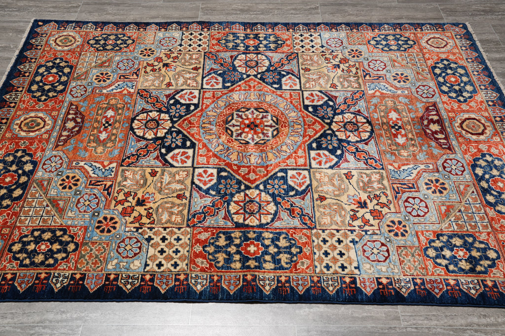 5 x 6.9  Quality Mamlook Handmade Afghanistan Rug Multi Colors #PIX-29308
