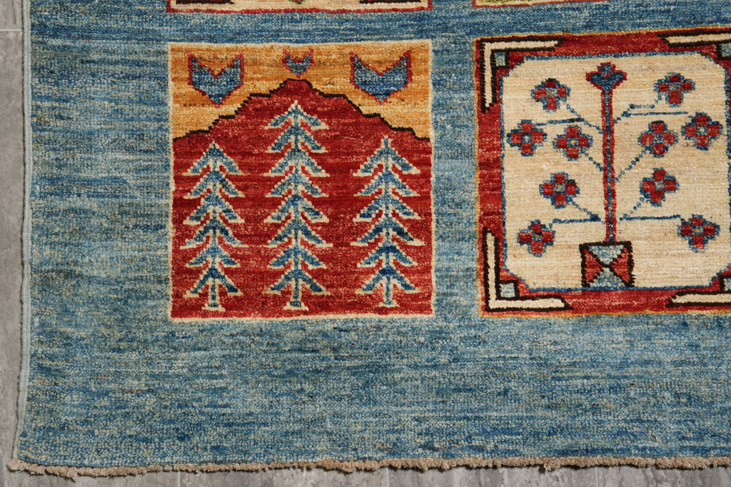 5.8 x 7.5 New Handmade Tribal Bakhtiar Garden Chobi Rug #B-76094