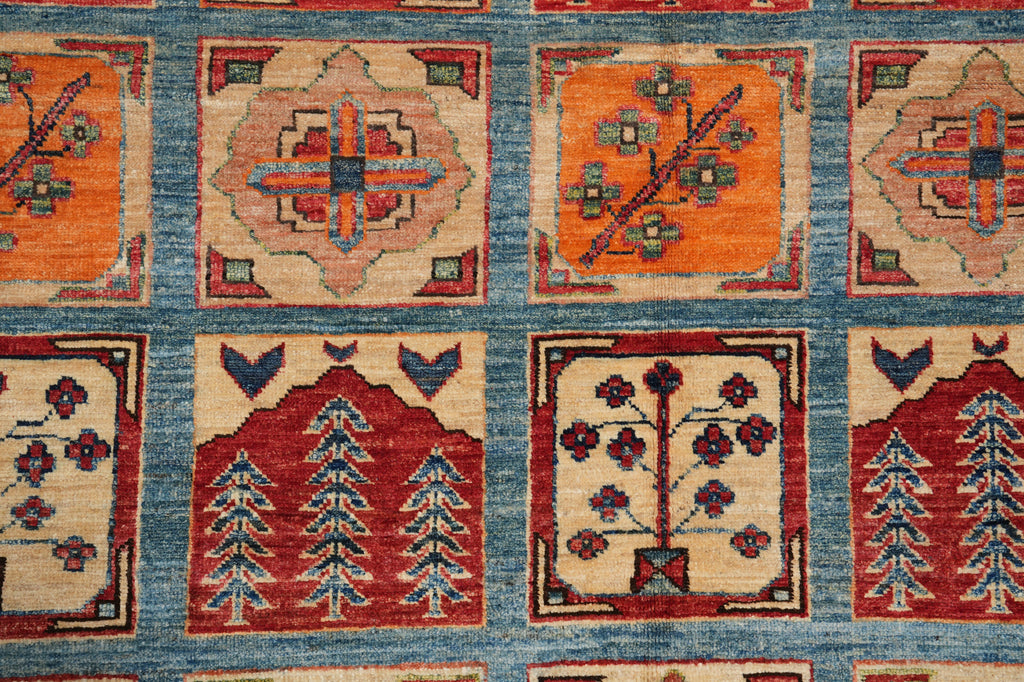 5.8 x 7.5 New Handmade Tribal Bakhtiar Garden Chobi Rug #B-76094