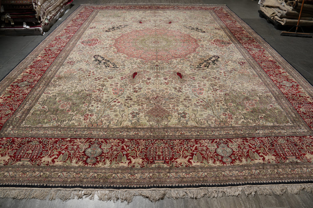 14 x 20 Masterpiece Art Of Hand SILK Rug Amazing Details High Workmanship #PIX-13029