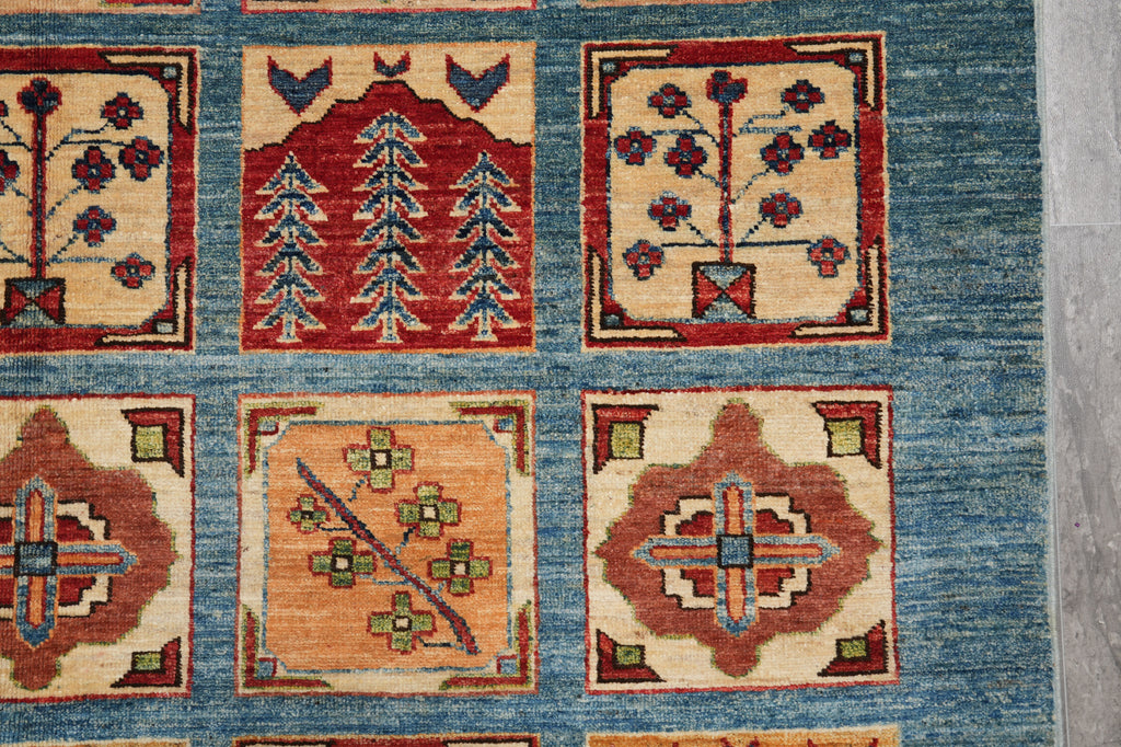 5.8 x 7.5 New Handmade Tribal Bakhtiar Garden Chobi Rug #B-76094