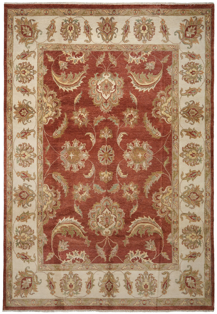 9.8 x 14 Chobi Zigler Agra Rug Rust #B-71804
