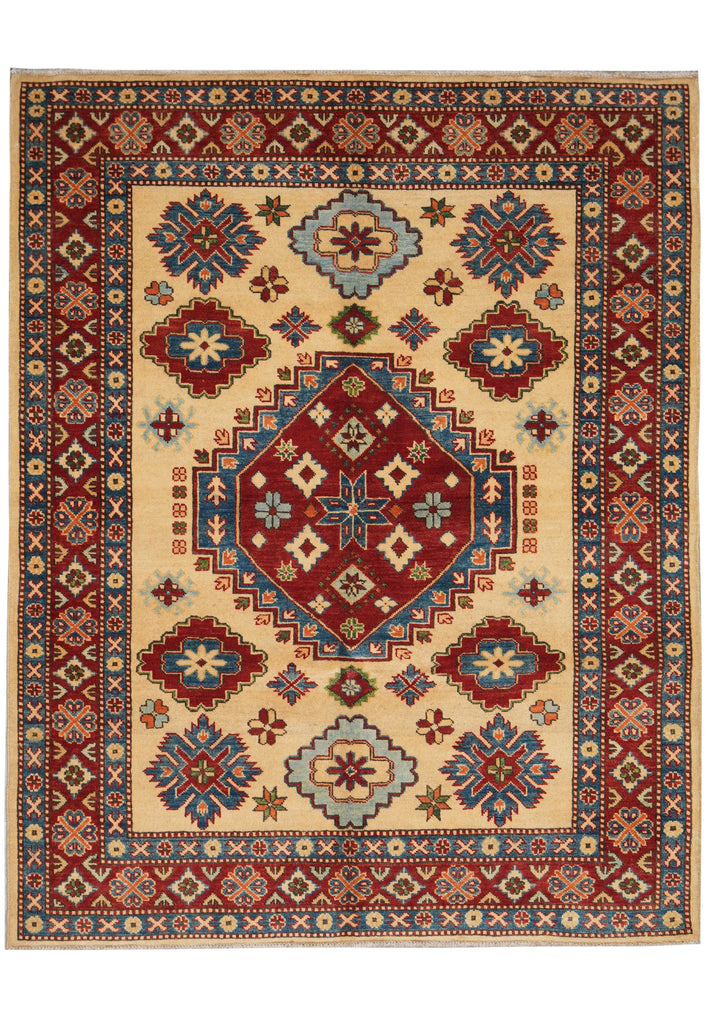 5 x 6 New Kazak Rug Handmade Pakistan