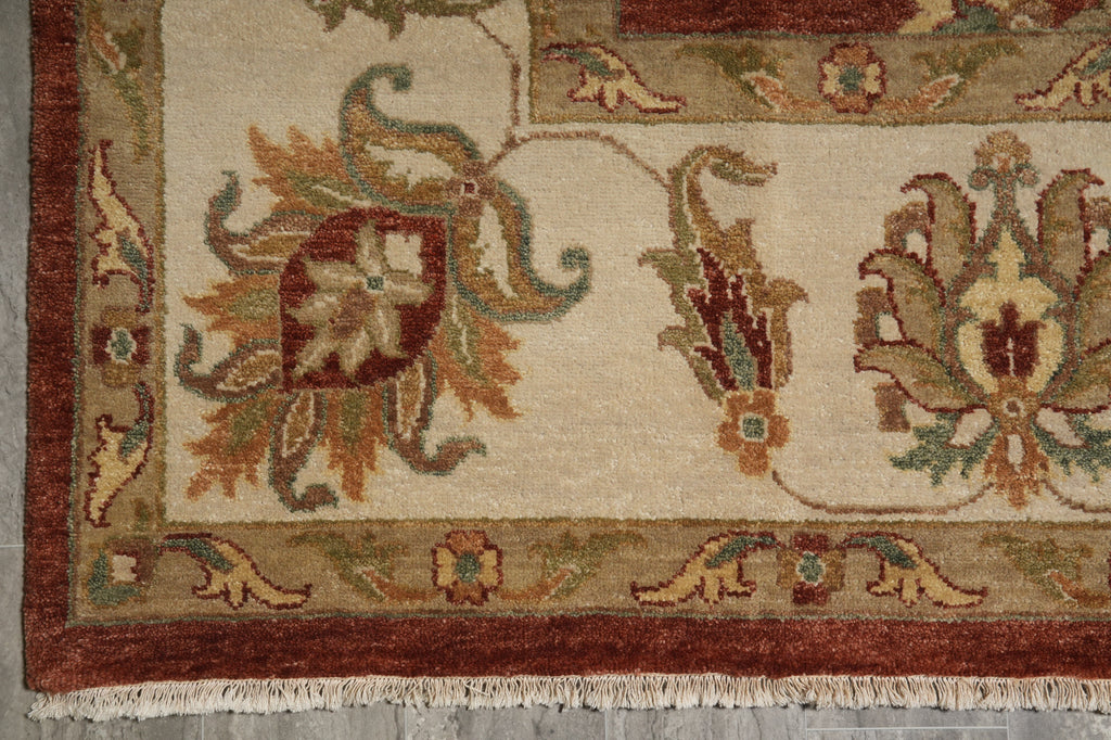 9.8 x 14 Chobi Zigler Agra Rug Rust #B-71804