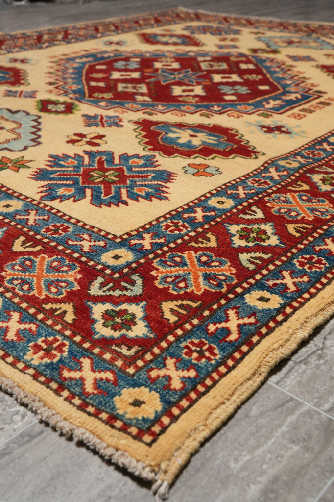 5 x 6 New Kazak Rug Handmade Pakistan #B-77244