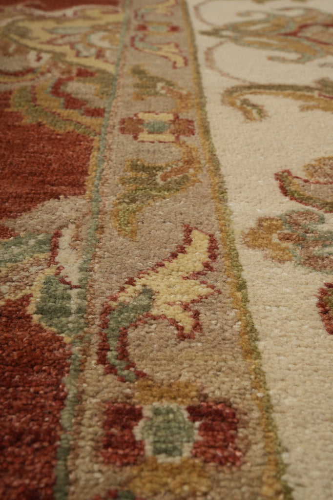 9.8 x 14 Chobi Zigler Agra Rug Rust #B-71804