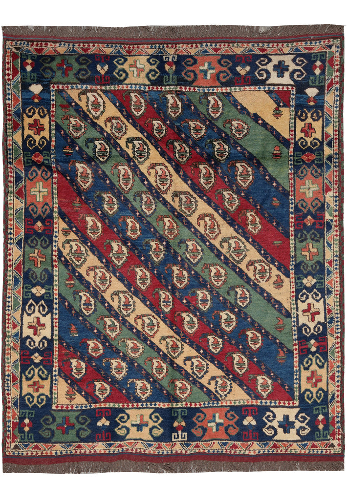 4.8 x 5.7 Handmade Wool Bashir Yamud Rug