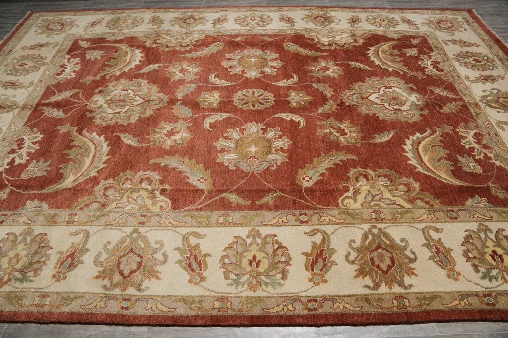 9.8 x 14 Chobi Zigler Agra Rug Rust #B-71804