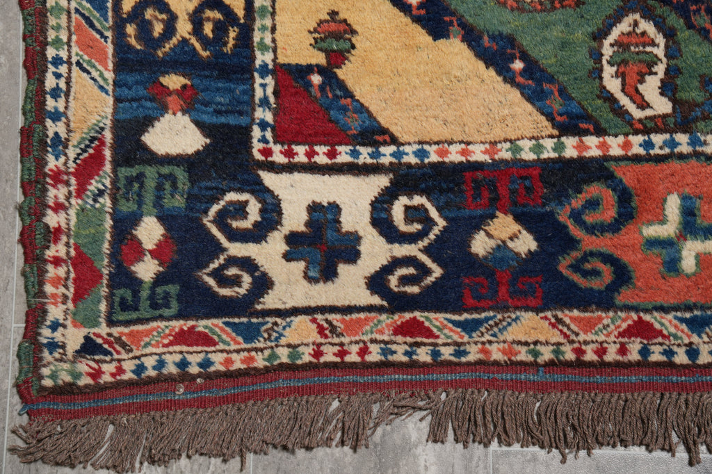 4.8 x 5.7 Handmade Wool Bashir Yamud Rug #PIX-8403