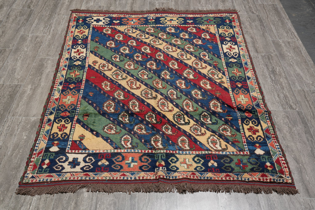 4.8 x 5.7 Handmade Wool Bashir Yamud Rug #PIX-8403