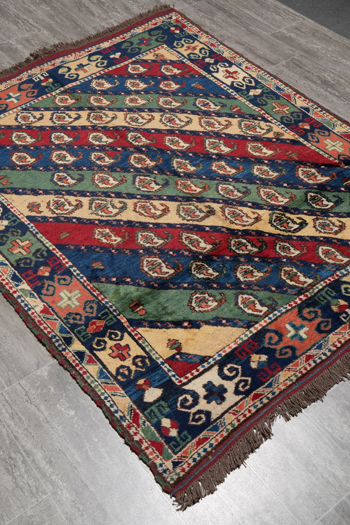 4.8 x 5.7 Handmade Wool Bashir Yamud Rug #PIX-8403