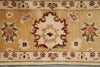 Load image into Gallery viewer, 10 x 15 New Oushak Handmade Agra Vegetable Dye Beige Gold Green #B-74914