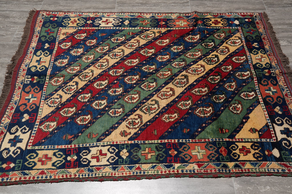 4.8 x 5.7 Handmade Wool Bashir Yamud Rug #PIX-8403