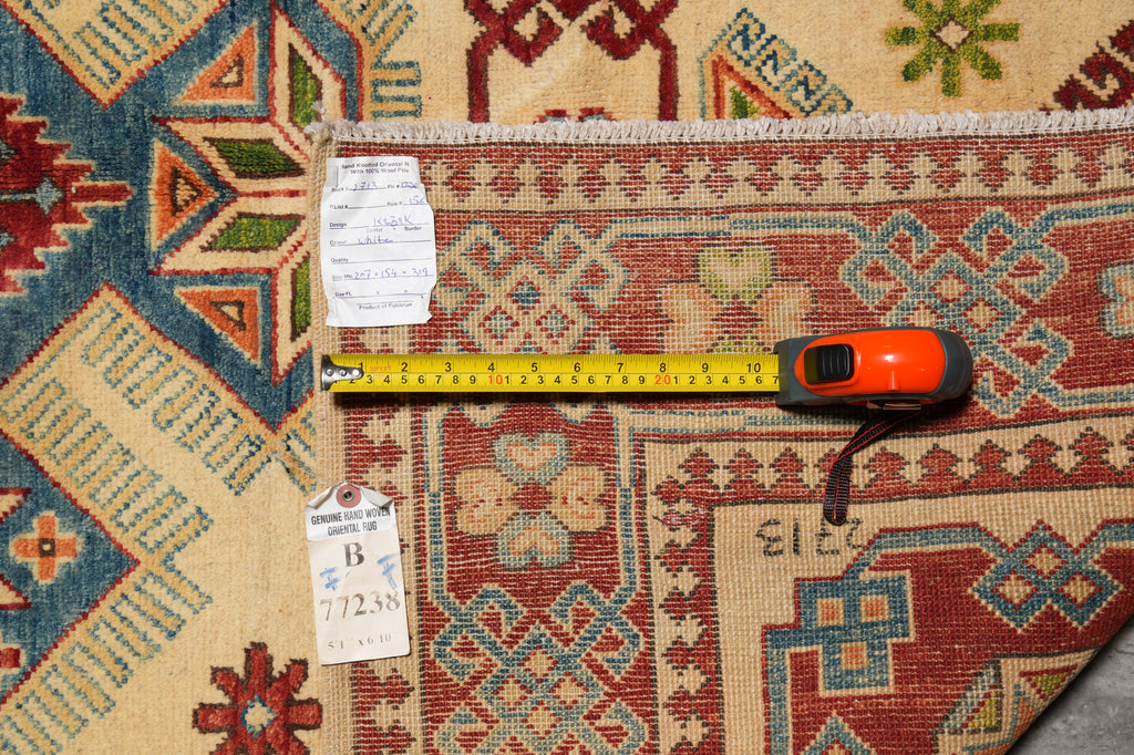 5 x 7 Kazak Handmade Afghanistan Rug #B-77241