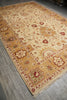 Load image into Gallery viewer, 10 x 15 New Oushak Handmade Agra Vegetable Dye Beige Gold Green #B-74914