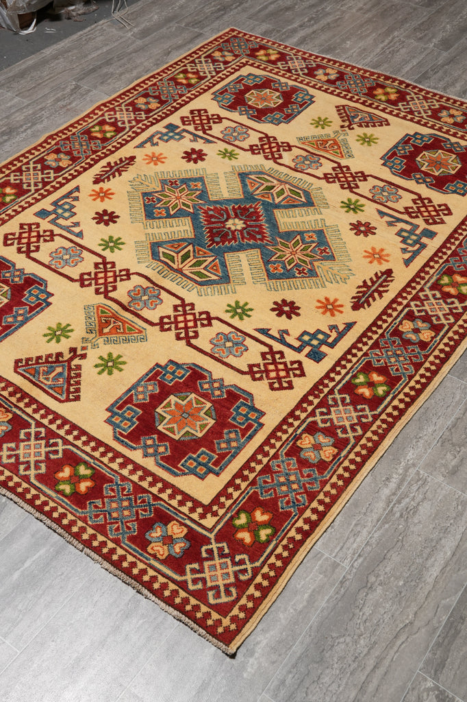 5 x 7 Afghan Handmade Caucasion Rug #B-77238