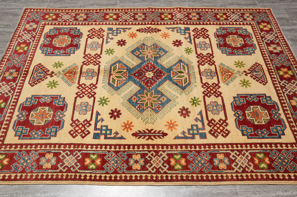 5 x 7 Afghan Handmade Caucasion Rug #B-77238