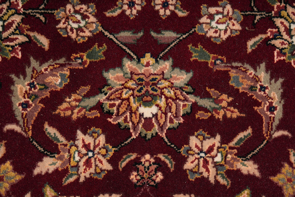 8.0 x 8.0 Round Fine Quality Handmade Wool and Silk Rug #F-4027