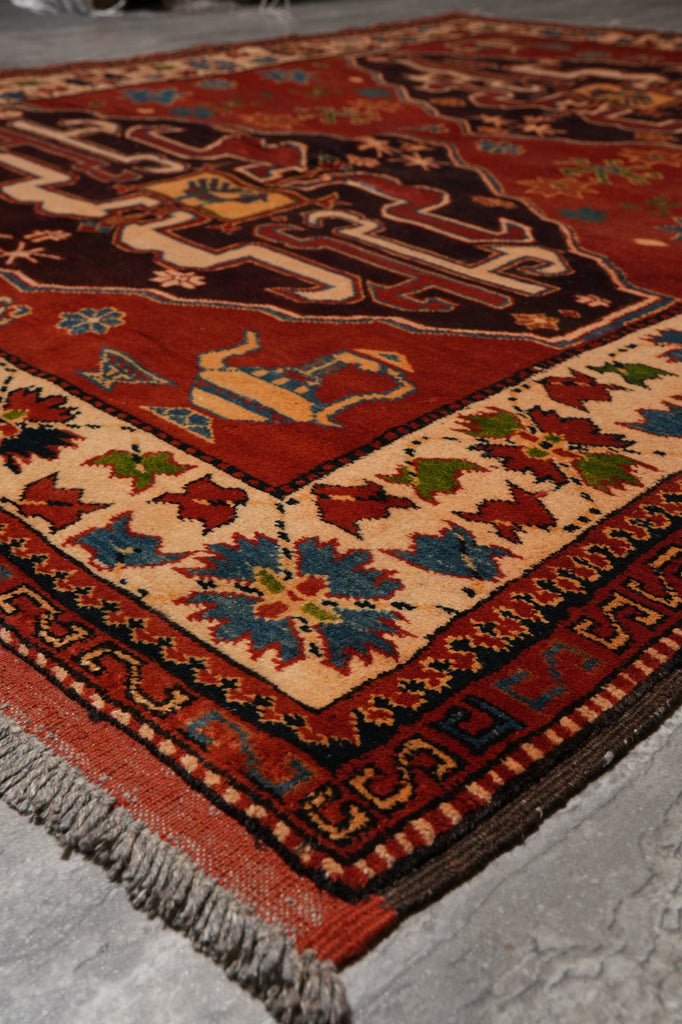 5.4 x 6.6 Afghan Kazak Rug Fine Wool #PIX-9362