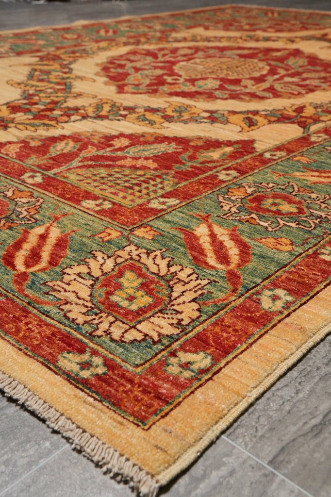 5.5 x 7.9 Gorgeous Zigler Chobi Rug Natural Silky Wool #PIX-14430