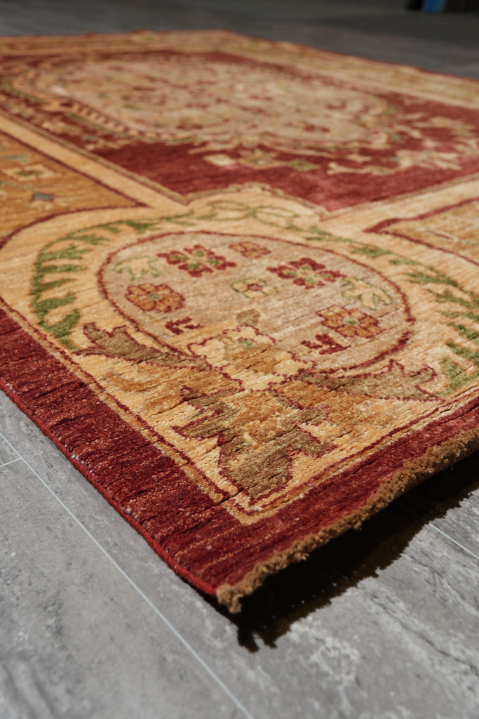 6.6 x 8.0 New Handmade Squarish Ghazni Wool French Pattern Fine Wool Rug #F-4028