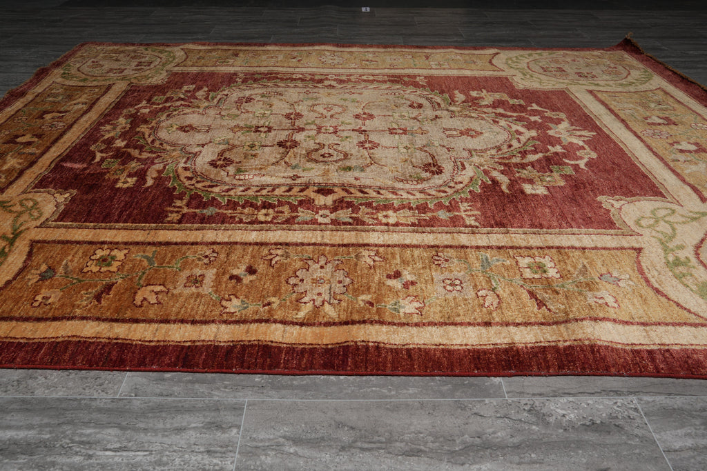 6.6 x 8.0 New Handmade Squarish Ghazni Wool French Pattern Fine Wool Rug #F-4028