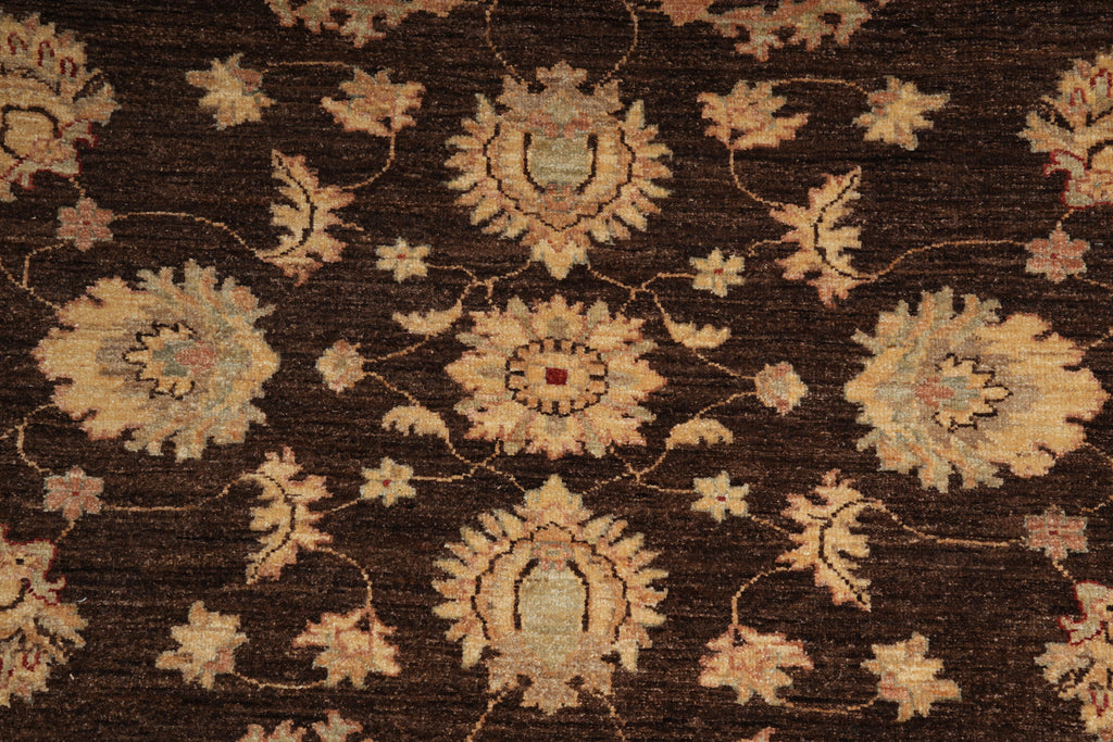 6.2 x 6.9 Square New Handmade Ziglar Rug Chocolate Brown #F-4029