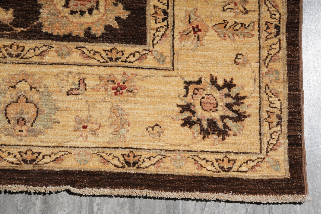 6.2 x 6.9 Square New Handmade Ziglar Rug Chocolate Brown #F-4029