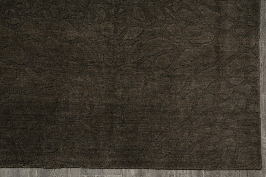 9.5 x 13.5 Contemporary Gray Rug Modern Carpet Wool Handmade #F-5888