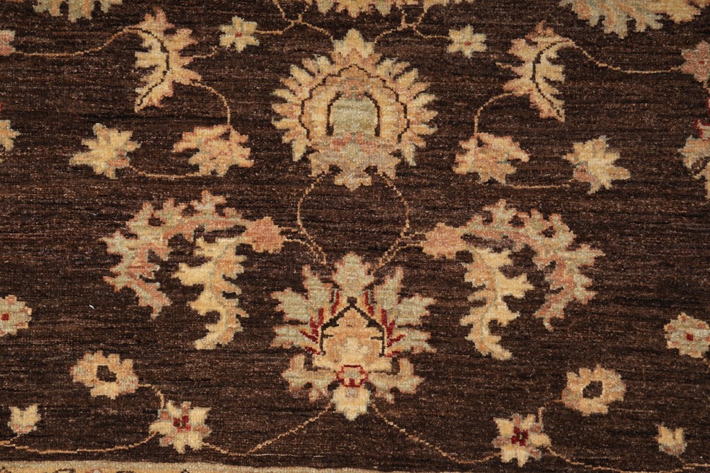 6.2 x 6.9 Square New Handmade Ziglar Rug Chocolate Brown #F-4029