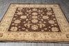 Load image into Gallery viewer, 6.2 x 6.9 Square New Handmade Ziglar Rug Chocolate Brown #F-4029