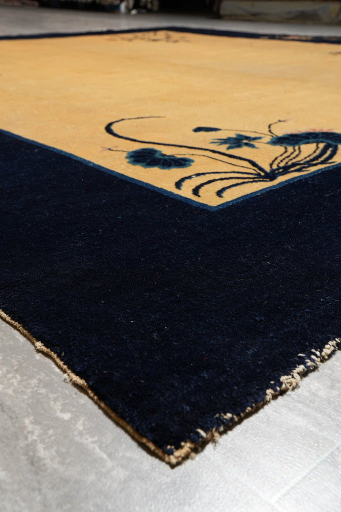 8.6 x 9.3 Antique Art Deco Chinese Carpet #F-6056