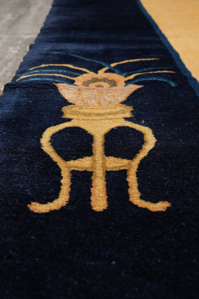 8.6 x 9.3 Antique Art Deco Chinese Carpet #F-6056