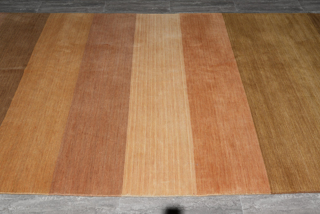 5.5 x 11.2 New Handmade Wool Contemporary Runner Rug #F-4030