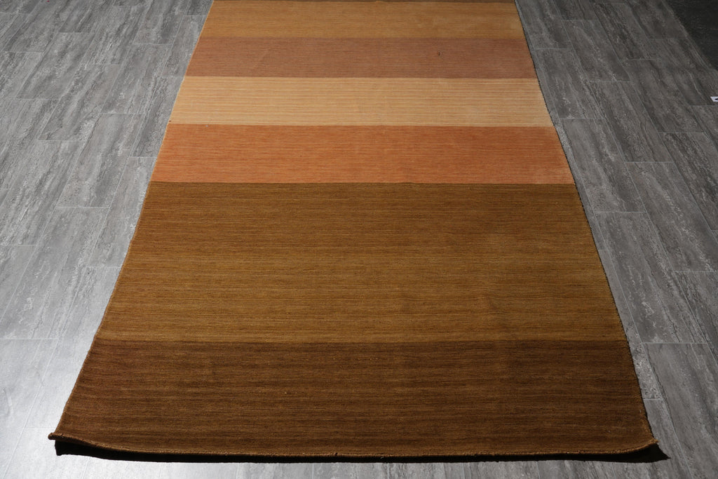 5.5 x 11.2 New Handmade Wool Contemporary Runner Rug #F-4030