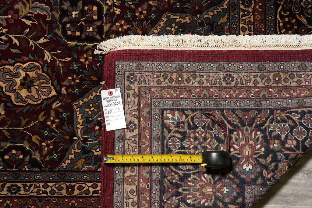 10 x 14  Fine Quality Handmade Rug Sheikh Safi Burgundy #PIX-10251