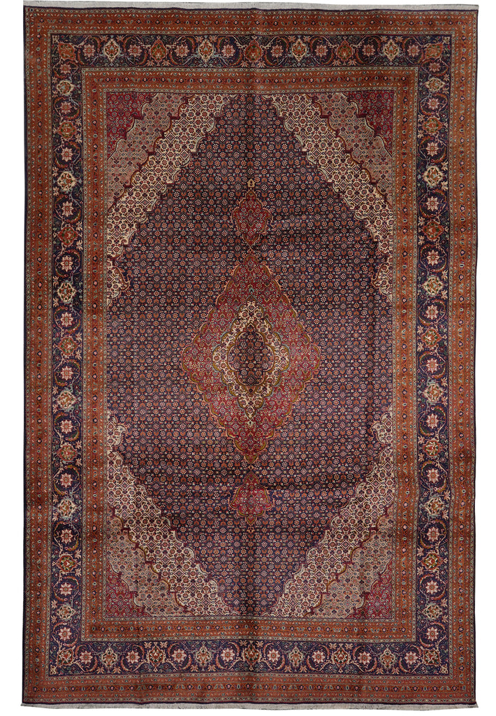 9.5 x 14 Authentic Quality Persian Mahi Tabriz Rug
