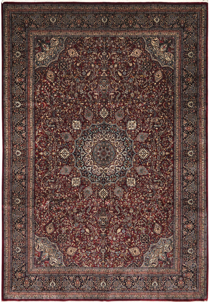 10 x 14  Fine Quality Handmade Rug Sheikh Safi Burgundy #PIX-10251