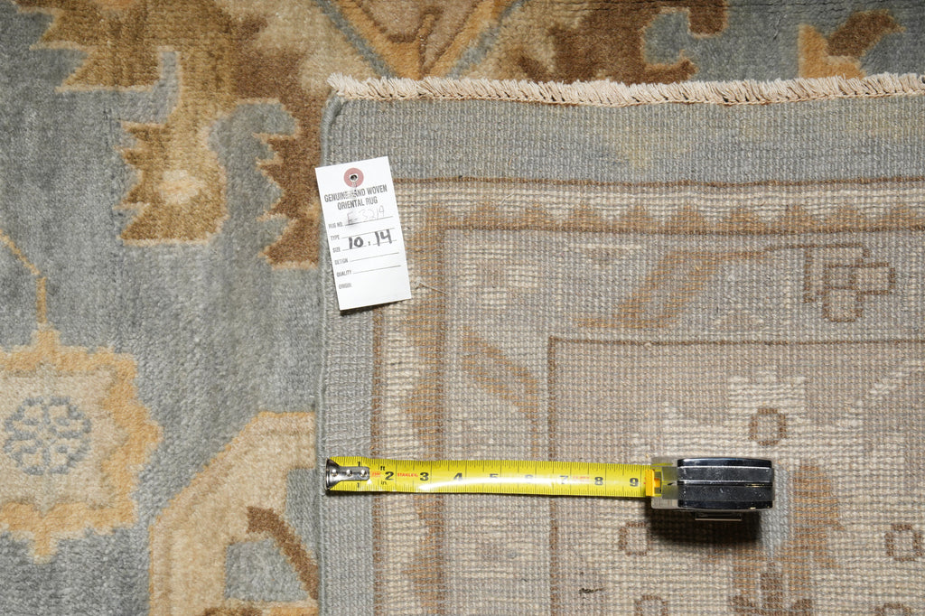 10 x 14 Light Blue Handmade Oushak Wool Rug #F-3219