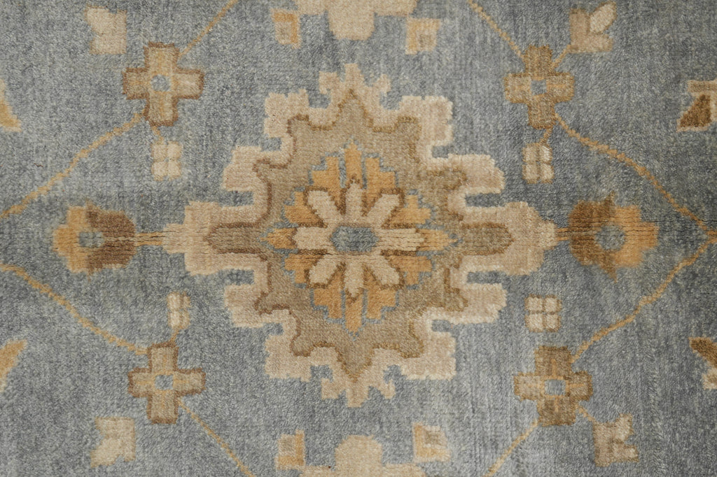 10 x 14 Light Blue Handmade Oushak Wool Rug #F-3219