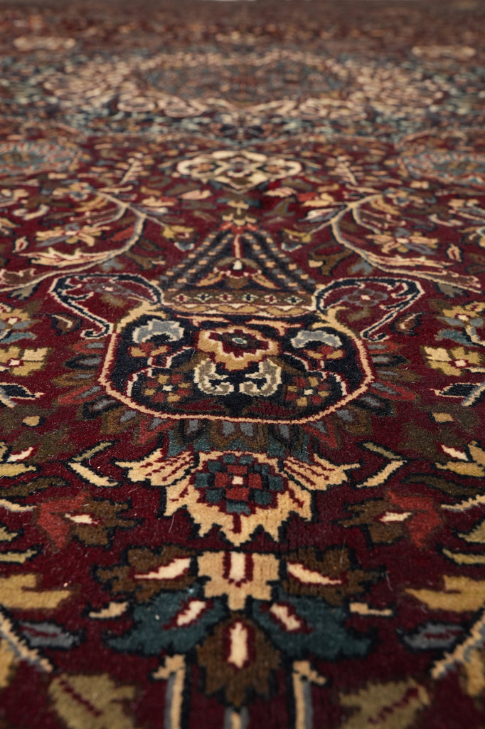 10 x 14  Fine Quality Handmade Rug Sheikh Safi Burgundy #PIX-10251