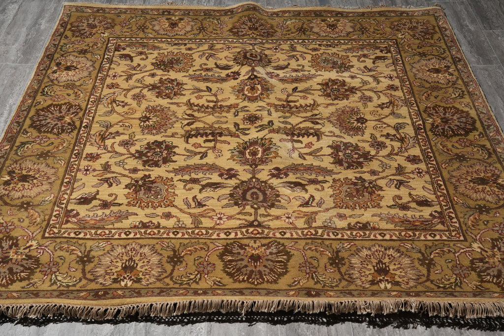 6.0 x 6.0 Handmade Jaipur Square Handmade Wool Rug #F-4031