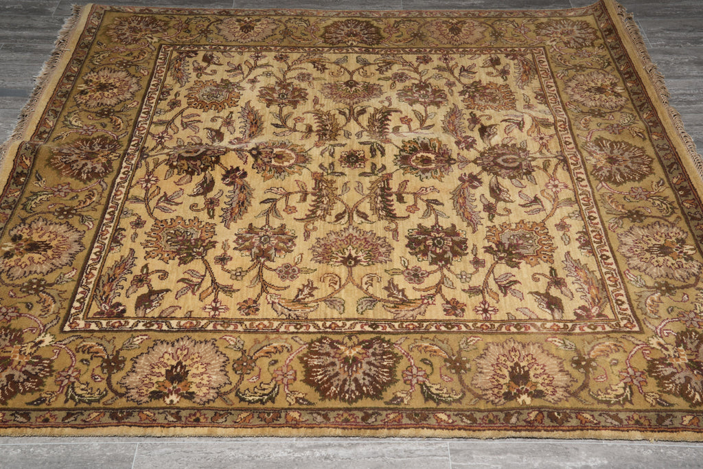 6.0 x 6.0 Handmade Jaipur Square Handmade Wool Rug #F-4031
