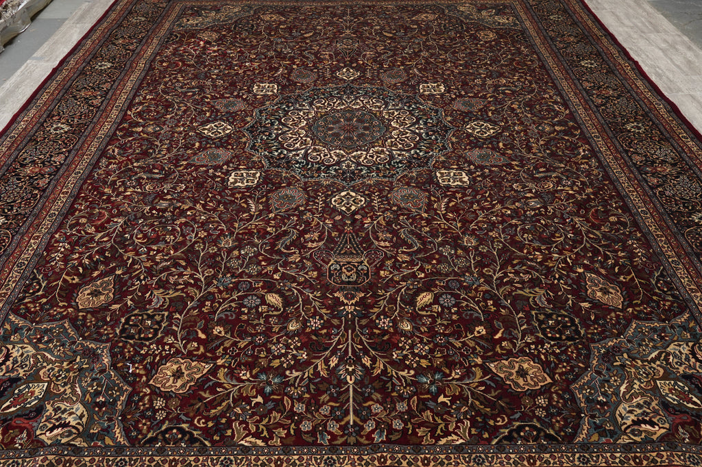 10 x 14  Fine Quality Handmade Rug Sheikh Safi Burgundy #PIX-10251