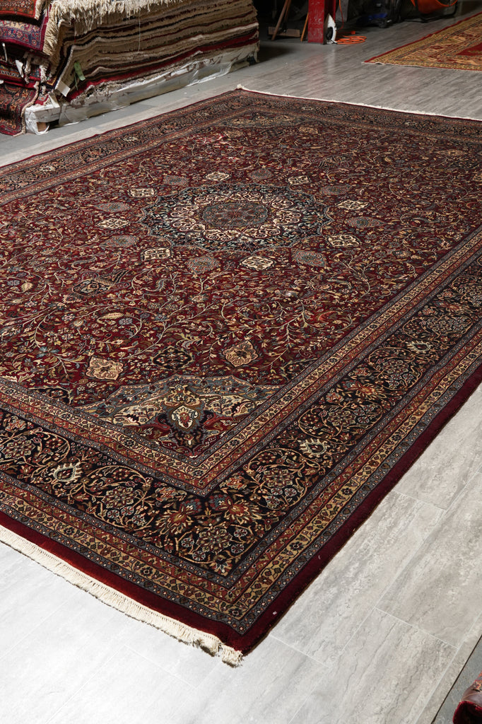 10 x 14  Fine Quality Handmade Rug Sheikh Safi Burgundy #PIX-10251