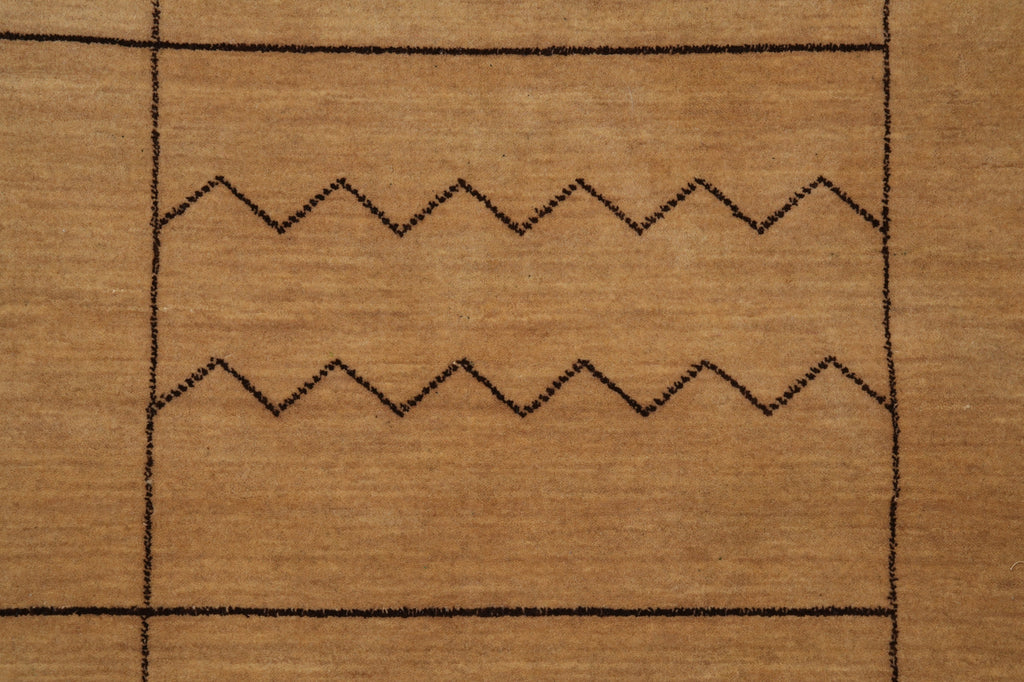 9 x 11.9 CONTEMPORARY handmade Rug Quality Wool #F-3020