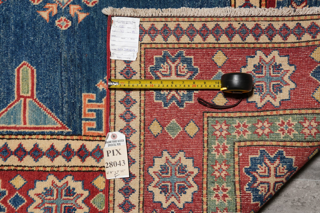 6.8 x 9.11 Happy Colors New Handmade Super Quality Kazak Rug #PIX-28043