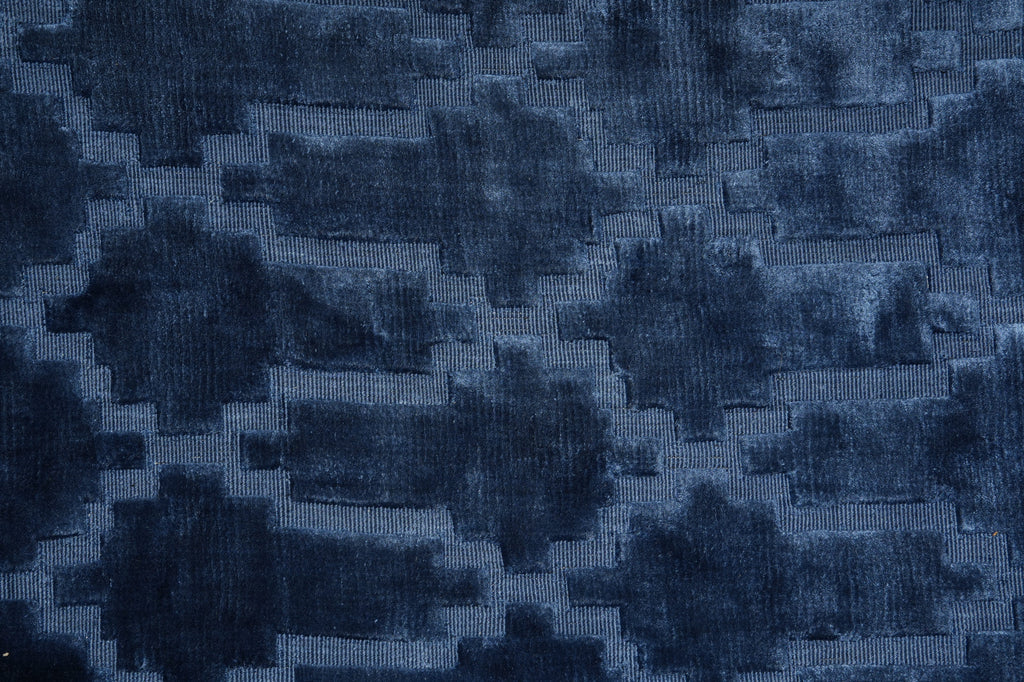 10 x 14.4 Solid Royal Blue Contemporary Handmade Rug #F-3220