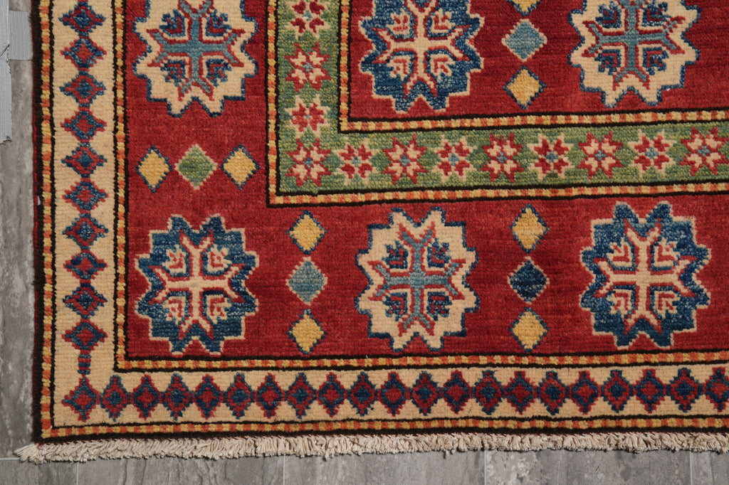 6.8 x 9.11 Happy Colors New Handmade Super Quality Kazak Rug #PIX-28043